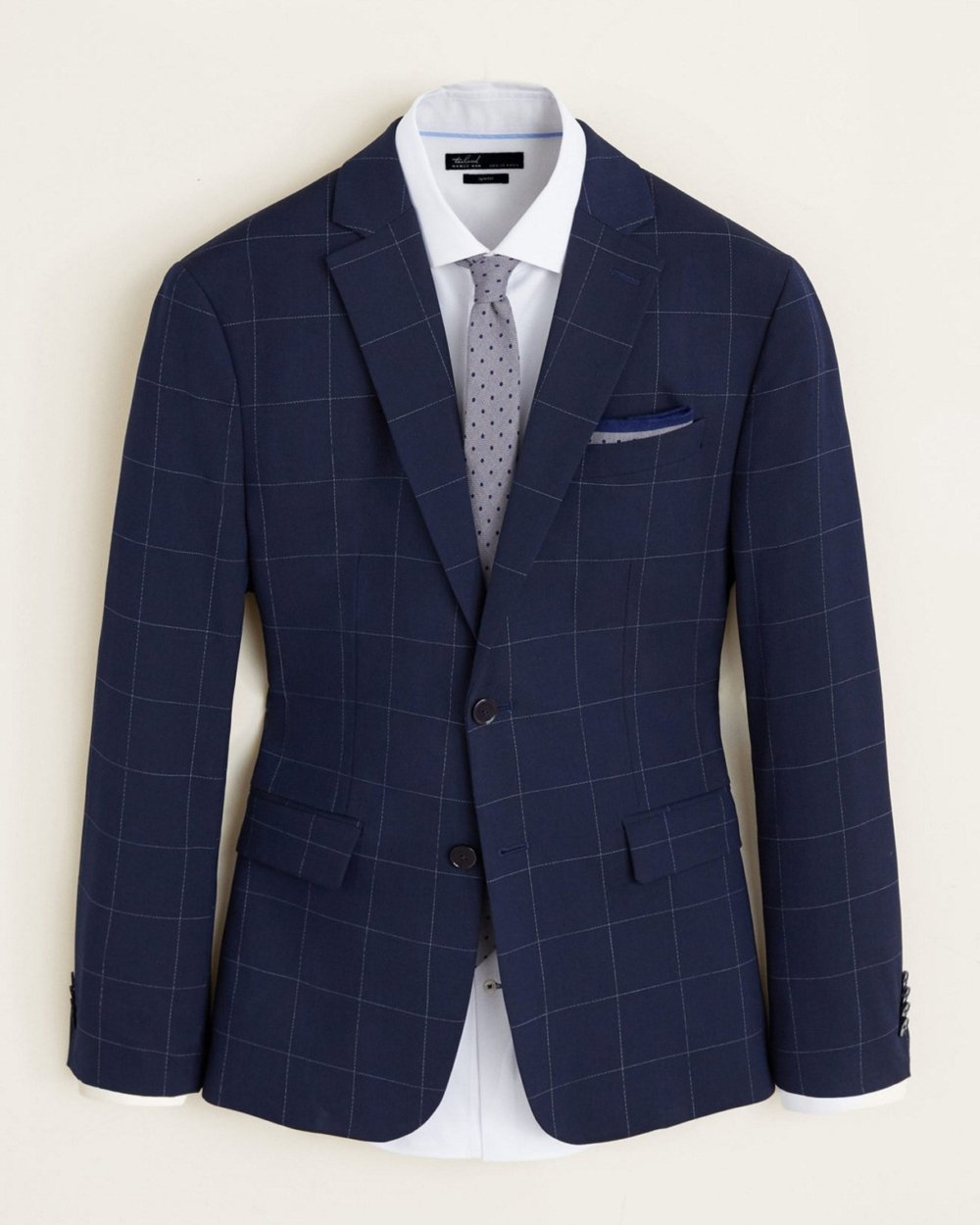 Pinstripe slim-fit suit blazer - Image 2